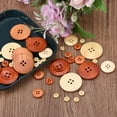 thumbnail image 4 of Uxcell 50Pack Wooden Buttons 38mm 4 Hole Round Wood Sewing Button Craft, Black, 4 of 4
