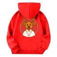 thumbnail image 4 of Staki Christmas Graphic Hoodies Girl Christmas Sweatshirt Casual Pullover Tops Christmas Hoodies for Girls(Red,4-5 Years), 4 of 7