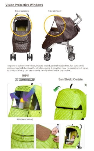 Manito Castle Alpha Stroller Weather Shield (Red)