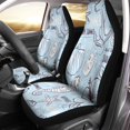 thumbnail image 1 of RYLABLUE Set of 2 Car Seat Covers Patterns Summer Symbols Shells Crab Hat Anchor Sea Horse Universal Auto Front Seats Protector Fits for Car,SUV Sedan,Truck, 1 of 5