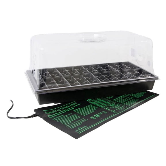 Jump Start CK64060 Heat Mat, Tray, 72 Cell Insert Hot House, 11 X 22 Inch, Black