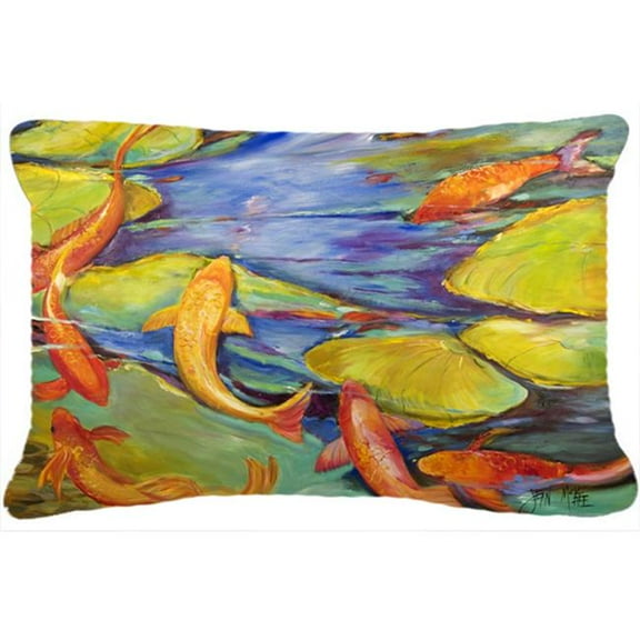 Koi Canvas Fabric Decorative Pillow