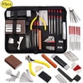 thumbnail image 3 of Luthier 57 PCS Guitar Tool Kit with Carry Bag, Repair Maintenance Tools String Action Ruler Luthier File Guitar Bridge Pins for Guitar Ukulele Bass Banjo, String Instrument, 3 of 7