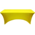 thumbnail image 2 of Stretch Spandex 5 ft Rectangular Table Cover Yellow, 2 of 4