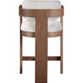 thumbnail image 5 of Pemberly Row Modern / Contemporary Cream Linen Textured Fabric Stool, 5 of 10