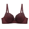 thumbnail image 4 of Women's Bra Lace Lightly Padded Demi Full Coverage Plus Size Bras Underwire Support, 4 of 8