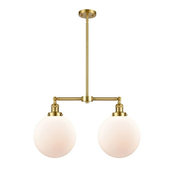 Innovations 209-SG-G201-10 X-Large Beacon 2 Light Chandelier part of the Franklin Restoration Collection, Satin Gold