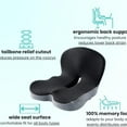 thumbnail image 5 of 2025 New Memory Foam L-Shaped Integrated Seat Cushions, Reenly Back and Seat Cushion, 2025 New Ergonomic Memory Foam Seat Cushion for Car & Office Lumbar Support (Black1), 5 of 7