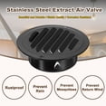 thumbnail image 3 of 2 Pack Stainless Steel Air Vents, 3.9 Inch Louvered Grille Cover, Black, 3 of 7