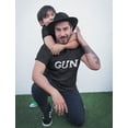 thumbnail image 4 of Gun & Son of a Gun Dad and Me Matching Set Father Son T-Shirts Matching Outfit Dad Gray XX-Large / Son Gray 3T, 4 of 6