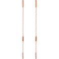 thumbnail image 2 of Jewels By Lux Set 14K Rose Gold Pair Polished 1/10 CTW Diamond Chain Earrings, 2 of 2