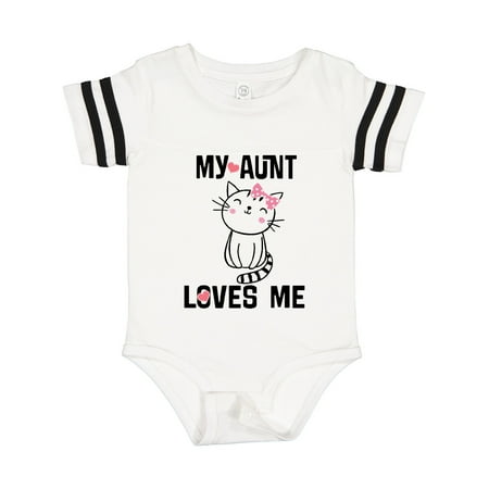 

Inktastic My Aunt Loves Me Kitty Gift Baby Girl Bodysuit