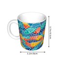 thumbnail image 2 of Yiaed Colorful Fish 1 Print Ceramics Coffee,Large Handle Design,Extra Large Tea and Coffee Cup for Office and Home Mugs, 2 of 6