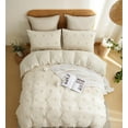 thumbnail image 4 of Nayoroom 3 Pieces Beige Tufted Heart Dot Duvet Cover Boho Ultra Soft Jacquard Embroidery Shabby Chic Washed Microfiber Bedding Set,King Size, 4 of 5