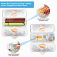 thumbnail image 5 of Plastic Pencil Box Large Capacity Pencil Boxes Clear Boxes with Snap-Tight Lid Stylish Office Supplies Storage Organizer Box Seahorse and Coral, 5 of 7