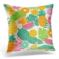 thumbnail image 1 of EREHome Colorful Pineapple Tropical Summer Concept Pattern Orange Aloha Pillow Case Pillow Cover 20x20 inch, 1 of 1