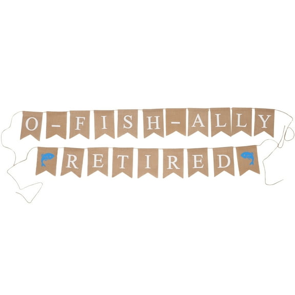 Masteelf  O Fish Ally Retired Decorations Bunting Burlap Swallowtail Flag