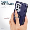 thumbnail image 3 of for Samsung Galaxy S21 Ultra Case, Rugged Shockproof Heavy Duty Soft TPU Rubber Bumper Hard PC Back Hybrid Protective Case [with Ring Stand] for Galaxy S21 Ultra (Without Screen Protector) - Blue, 3 of 7