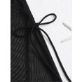 thumbnail image 3 of SCSYV Women three Piece Bikini Translucent long skirt Swimsuit Sexy Bathing Suits Halter Triangle Tops String Bikini Sets S black, 3 of 3
