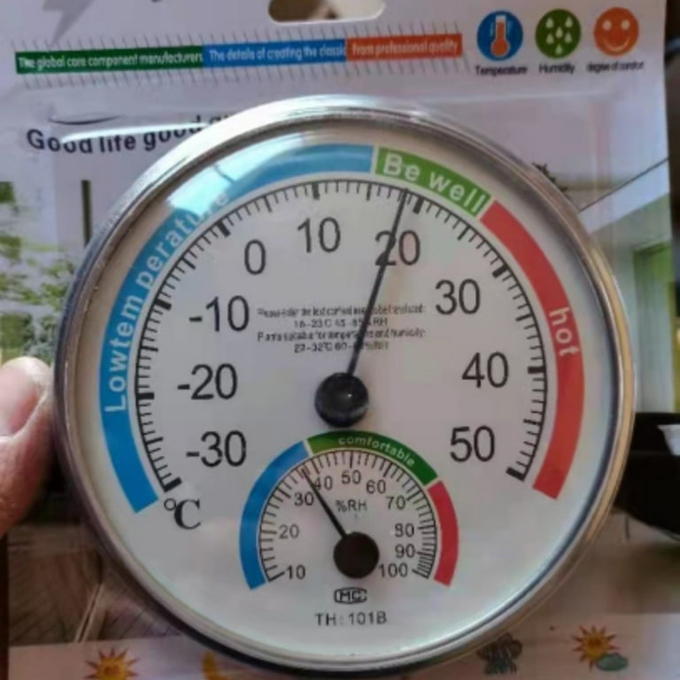 Indoor Outdoor Thermometer Hygrometer 2 in 1 Temperature Humidity Gauge  Analog Hygrometer for Indoor Office Home Room