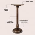 thumbnail image 2 of JONATHAN Y Leopold 24.5" Cottage Designer Mango Wood Pedestal Round Drink Table and Decorative End Table, Dark Brown, END3006B, 2 of 5