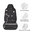thumbnail image 4 of Wukai Star Gazing Cat Illustration Full Set Car Seat Covers with Soft Padding Universal Auto Front Seats Protector and Cushion Mat, 4 of 5