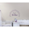 thumbnail image 2 of You Are My Sunshine With Sunburst Wall Words For Home Décor Art Decals, 23 x 16 , Plum, 2 of 3