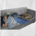 thumbnail image 6 of Sicily Soft Flannel Fleece Blanket, Mountain in Taormina Houses on Hill Medieval Old European Town in Nature Destination, Cozy Plush for Indoor and Outdoor Use, 50" x 60", Multicolor, by Ambesonne, 6 of 6