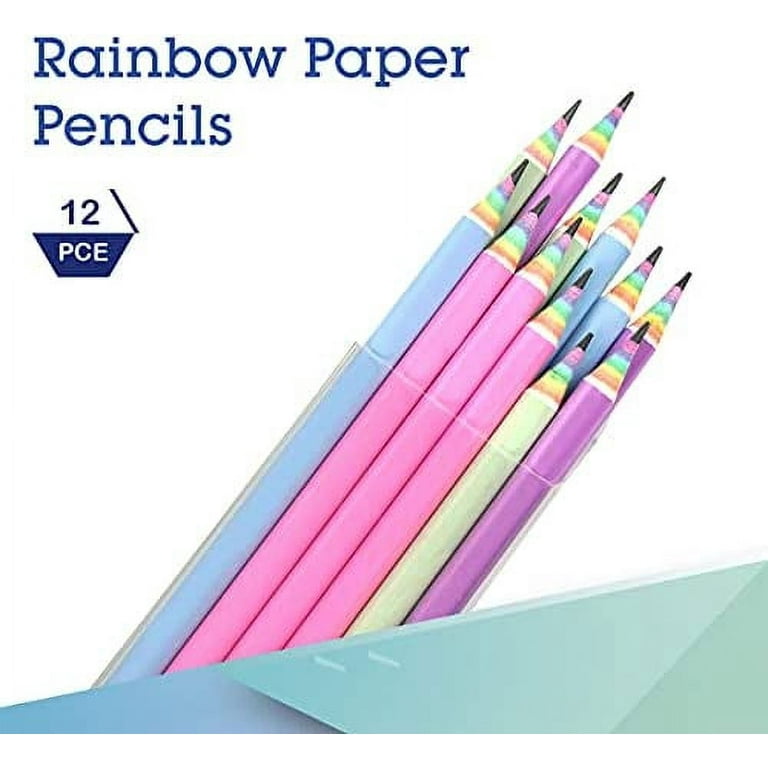 NOGIS 12 Pack Cool Pencils for Kids,Rainbow Pencils #2 HB Pencils for  School,Office Eco-Friendly Wood & Plastic,Pre-Sharpened Pencils for Kids