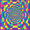 Psychedelic Pattern, variant on Yayeee Foldable Storage Basket for Shelves with Handles Waterproof Cloth Bins, Psychedelic Pattern