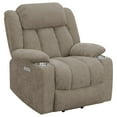 thumbnail image 3 of Houston Upholstered Power Lift Recliner Chair Camel, 3 of 16