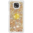 thumbnail image 2 of case for Motorola Moto G Power 2021 Case,Creativity Clear Quicksand Glitter Flowing Liquid Floating Soft TPU Case w/Stand Bling Diamond Sparkle Phone Cover for Motorola Moto G Power 2021  Gold, 2 of 14
