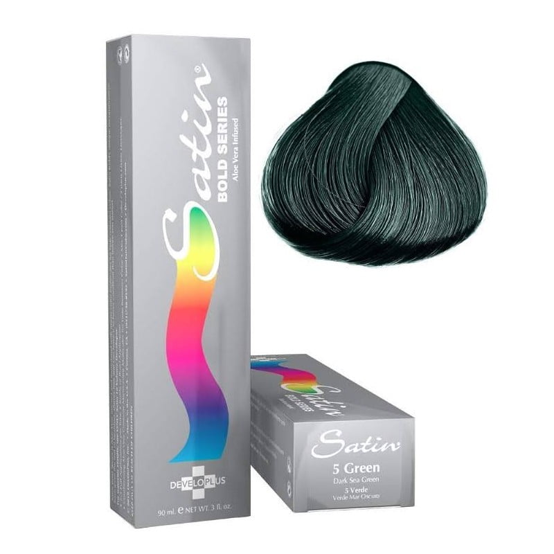 Satin Bold Series Hair Color 5 Dark Sea Green,3 Oz. 