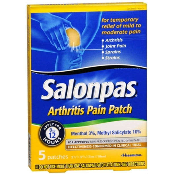 Salonpas Arthritis Pain Patches Ultra Thin Comfort Stretch 5 Each (Pack