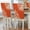 Orange, variant on Coral Black Chair Back Covers, Removable Chair Covers for Dining Chairs Set of 4, Washable Chairs Slipcovers Back Seat Protector for Wedding Party 19"x20"