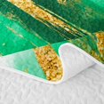 thumbnail image 5 of Homewish Green Marbling Bed Spread Queen,Gold Metallic Print Queen Coverlet Set,3pcs, 5 of 7