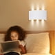thumbnail image 3 of Aplique de pared Down Lighting Lámpara de pared LED curva de doble cabezal | Acento moderno en interiores/dormitorios | Accesorio de aluminio blanco cálido | 8W 22x8.5x5.5cm | 1 paquete | Larga vida, 3 of 4
