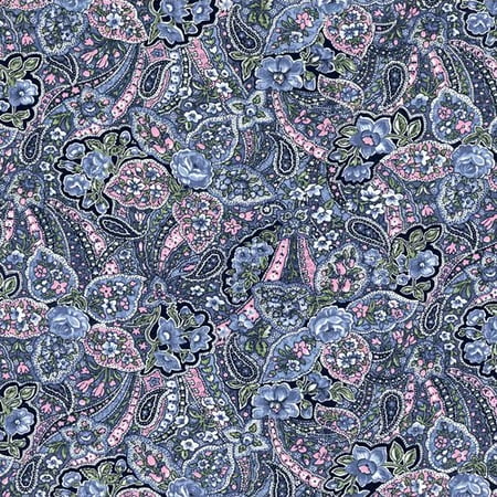 A. E. Nathan Paisley Fabric, per Yard