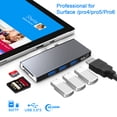 thumbnail image 1 of Estación de acoplamiento de concentrador USB, adaptador de concentrador USB 3.0 con 4K HDMI, 3 puertos USB 3.0, lector de tarjetas SD / Micro-SD para Surface Pro 4/5/6 Adepaton 2033661, 1 of 8