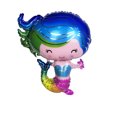 thumbnail image 3 of Juego de globos Mylar con diseño de sirenas, 6 unidades, 45 x 40 cm, 90 x 58 cm, fiesta, 3 of 3