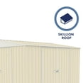 thumbnail image 5 of Absco Durango 10 Ft. x 5 Ft. Metal Bike Shed, Steel Utility Tool Shed, Outdoor Storage for Backyard, Lawn, Bikes, 50 Sq. Ft., Classic Cream, 5 of 12
