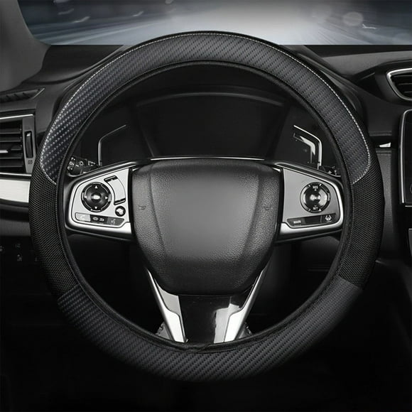 Danhjin Fiber Steering Wheel Cover Car Steering Wheel Cover Avoid Thin Handle Cover Sports Steering Wheel Cover