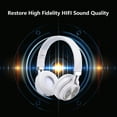 thumbnail image 4 of Bluetooth Headphones, 120H Playtime Headphone Wireless Bluetooth with 3 EQ Modes, Low Latency, Hands-Free Calls, Over Ear Headphones for Travel Home Office Cellphone PC, 4 of 7