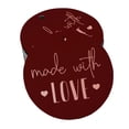 thumbnail image 1 of Inkdotpot Real Rose Gold Foil Made With Love Text Tags Favor Hang Paper Tags 100 Pieces, 1 of 6