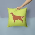 thumbnail image 2 of Carolines Treasures BB3793PW1414 Irish Setter Checkerboard Green Fabric Decorative Pillow, 2 of 4