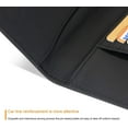 thumbnail image 4 of 2 carteras para pasaporte, de piel auténtica, con bloqueo RFID, funda para 2 pasaportes, tarjetas de identificación, billetes de avión para mujeres y hombres, 4 of 5