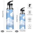 thumbnail image 2 of White Clouds and Blue Sky 600ml Double Walled Stainless Steel LeakProof Sports Bottle Thermo 8h, 2 of 9