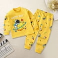 thumbnail image 2 of masbird Girls Boys Cotton Pajamas Long Sleeve Toddler Pjs Kids Sleepwear Sets 6-12 Months 12-24 Months 2t 3t 4t 5t 6t 7t 8t 9t Children(Yellow,5-6 Y), 2 of 4