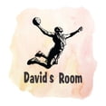 thumbnail image 2 of Sports Watercolor Custom Name Wall Decals for Kids Room - Basketball Player Dunking Like A Pro Basketball Personalized Bedroom Wall Sticker Water Color Style - Size: 18 In x 20 In, 2 of 5