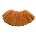thumbnail image 2 of Huowey Girls Ballet Dance Skirt Soft Elastic Waist Tutu Skirts Solid Color Ruffled Stage Performance Shows Dancewear,Gold,3-5 Years, 2 of 5